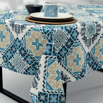 LINO Τραπεζομάντηλο Artisan 140x220 Μπλε