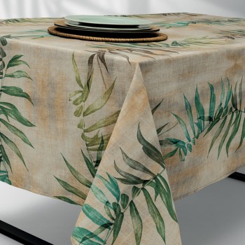 LINO Τραπεζομάντηλο Foresta 140x180 Εκρού-Πράσινο