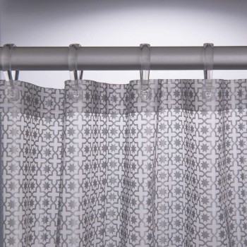Hammam 180x200 silver κουρτίνα μπάνιου πλαστική Sealskin