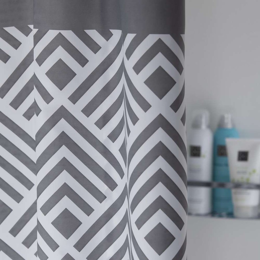 Angoli 180x200 grey κουρτίνα μπάνιου υφασμάτινη Sealskin