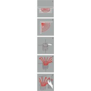 Umbrella chrome με 12 ακτίνες βραχίονας μπάνιου γωνιακός Sealskin