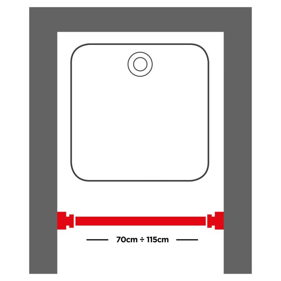70-115 Ø 20 mm mat aluminum βραχίονας μπάνιου πτυσσόμενος Sealskin