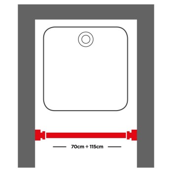 70-115 Ø 20 mm chrome βραχίονας μπάνιου πτυσσόμενος Sealskin