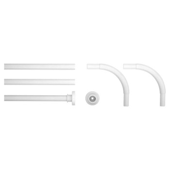 170x80 Ø 20 mm white βραχίονας μπάνιου γωνιακός Sealskin