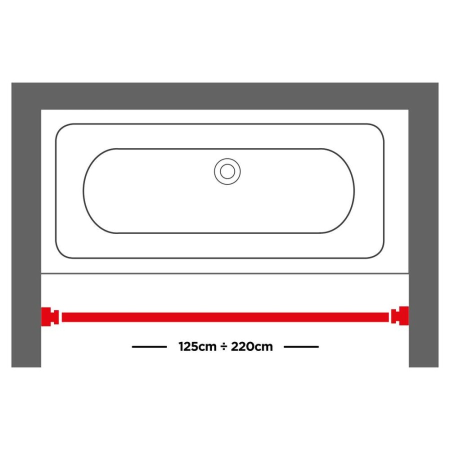 125-220 Ø 28 mm mat aluminum βραχίονας μπάνιου πτυσσόμενος Sealskin