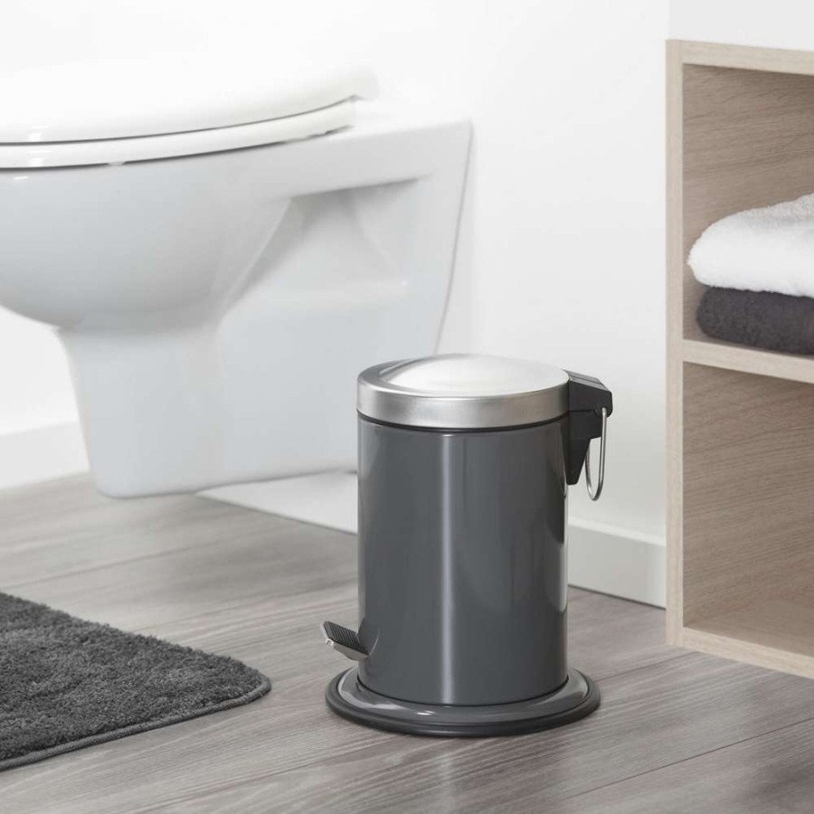 Acero κάδος απορριμμάτων γκρι 3L Sealskin