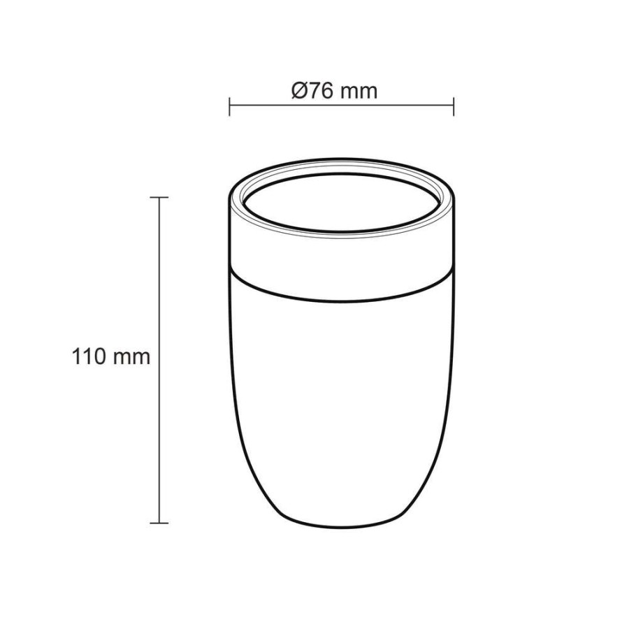 Bloom black ποτήρι οδοντόβουρτσας Sealskin