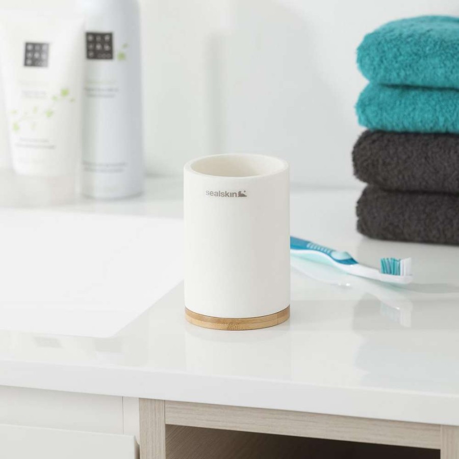 Grace white ποτήρι οδοντόβουρτσας Sealskin