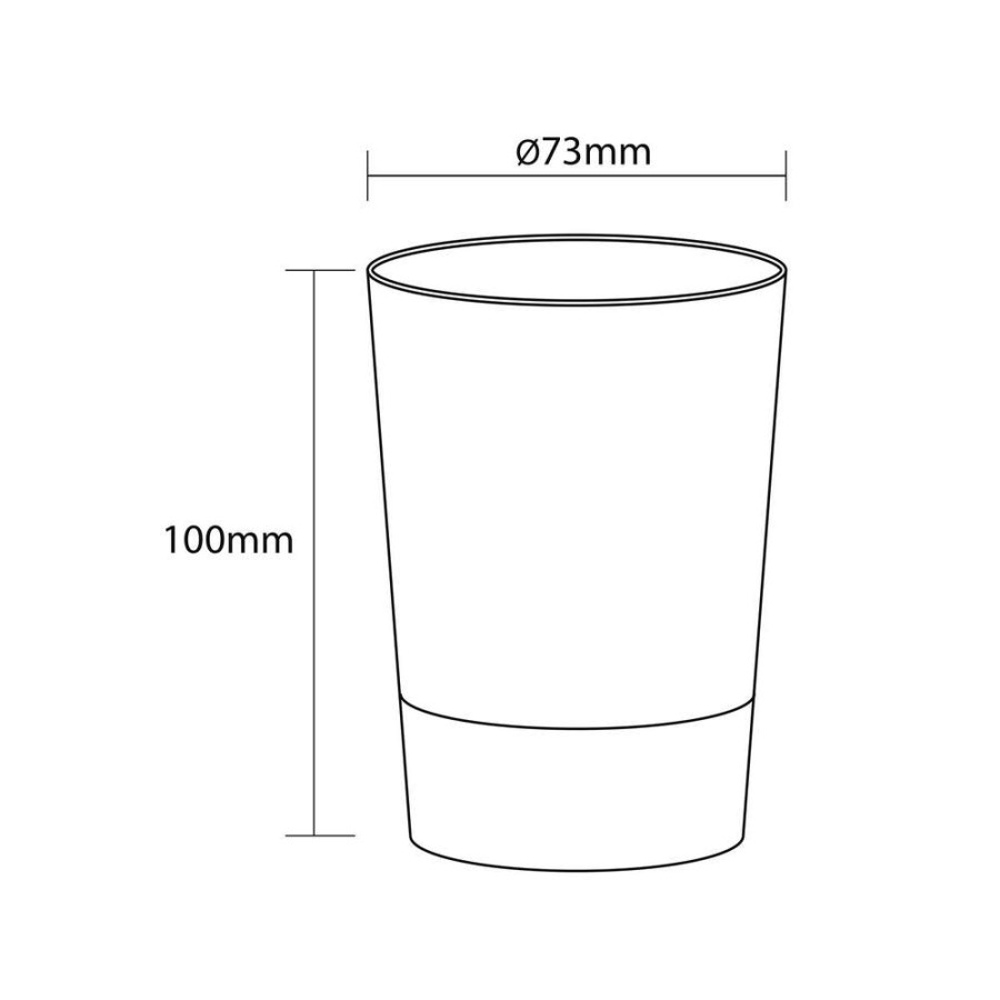 Glossy silver ποτήρι οδοντόβουρτσας Sealskin