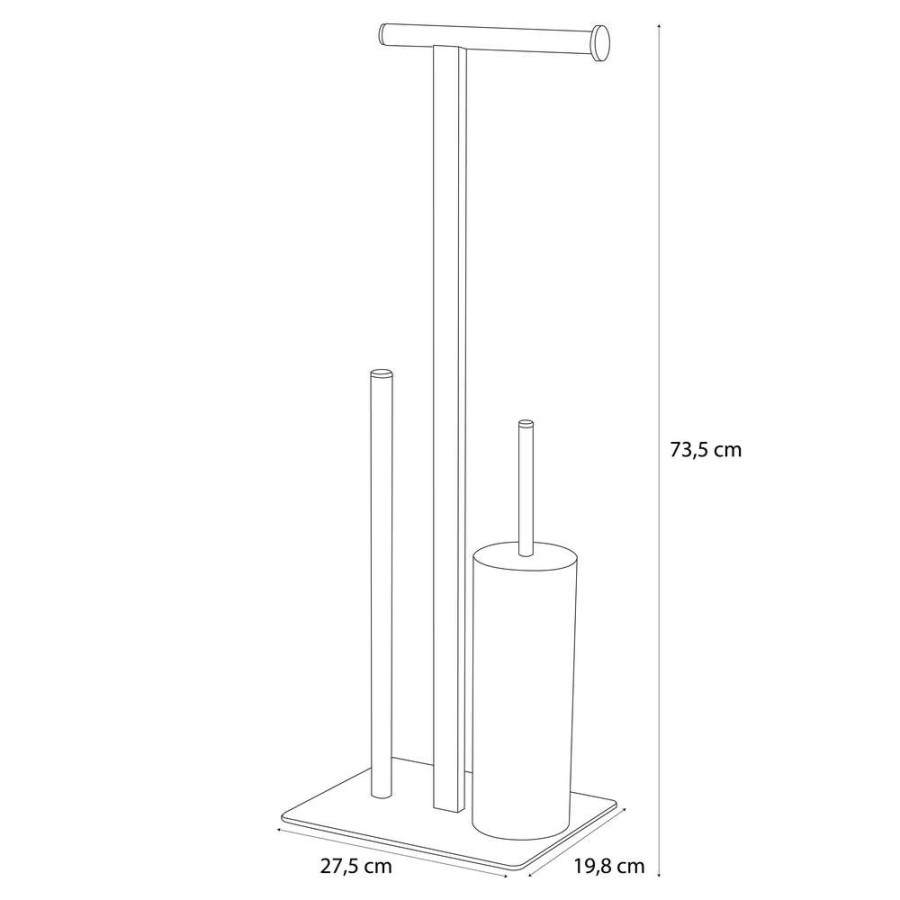Square chrome σταντ χαρτιού υγείας + πιγκάλ Sealskin