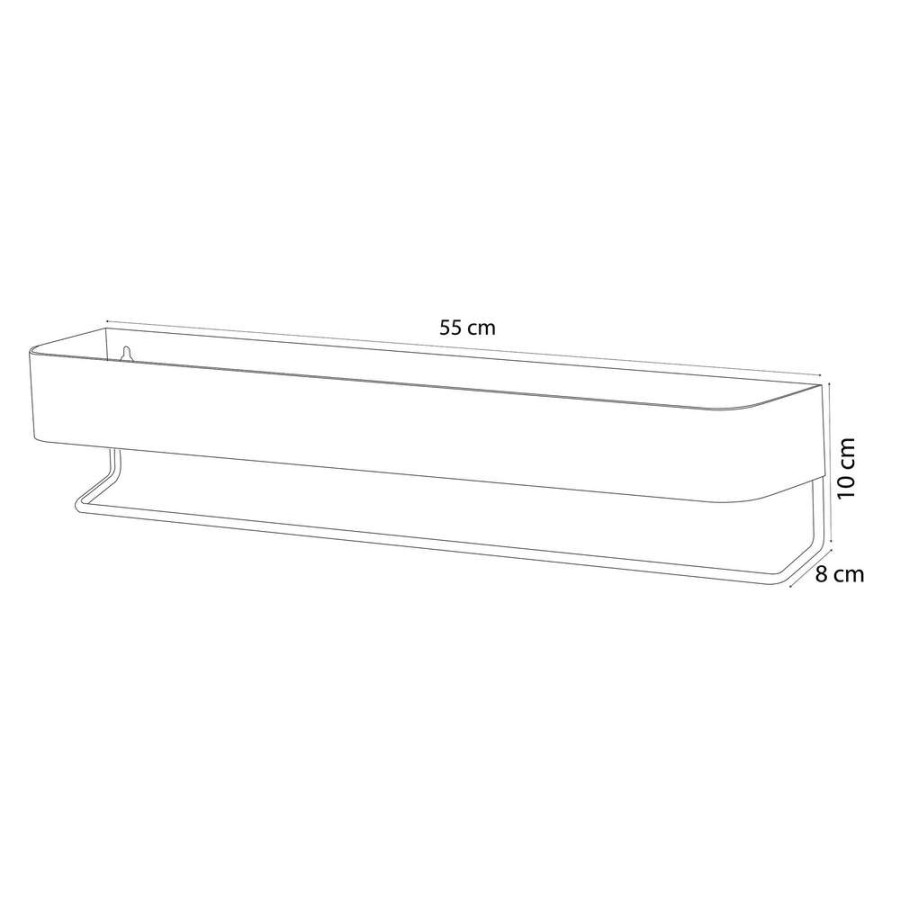 Brix black large ράφι + κρεμάστρα Sealskin