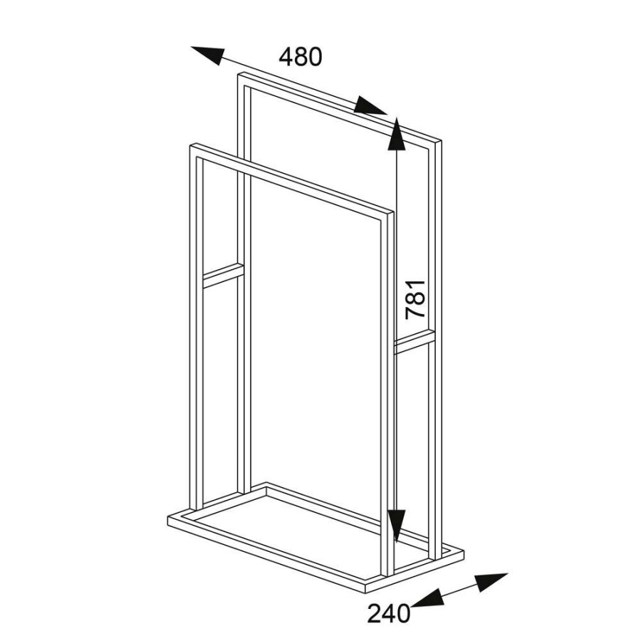 Carre black κρεμάστρα επιδαπέδια Sealskin