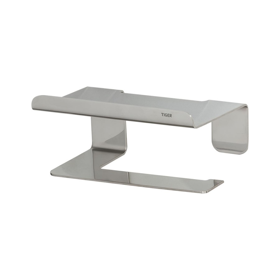Tiger Colar Χαρτοθήκη με Ράφι Polished stainless steel 1314230346
