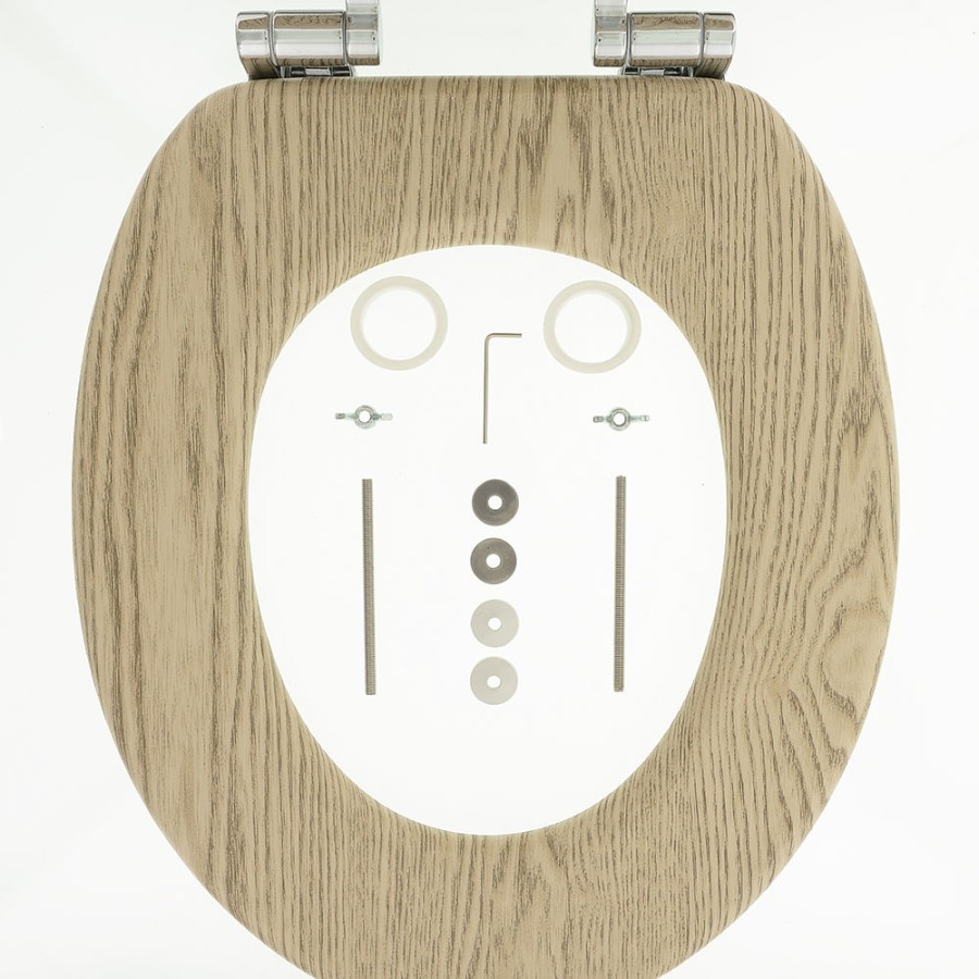 Tiger Scaffold Wood Look Καπάκι Λεκάνης MDF Oak 252022546