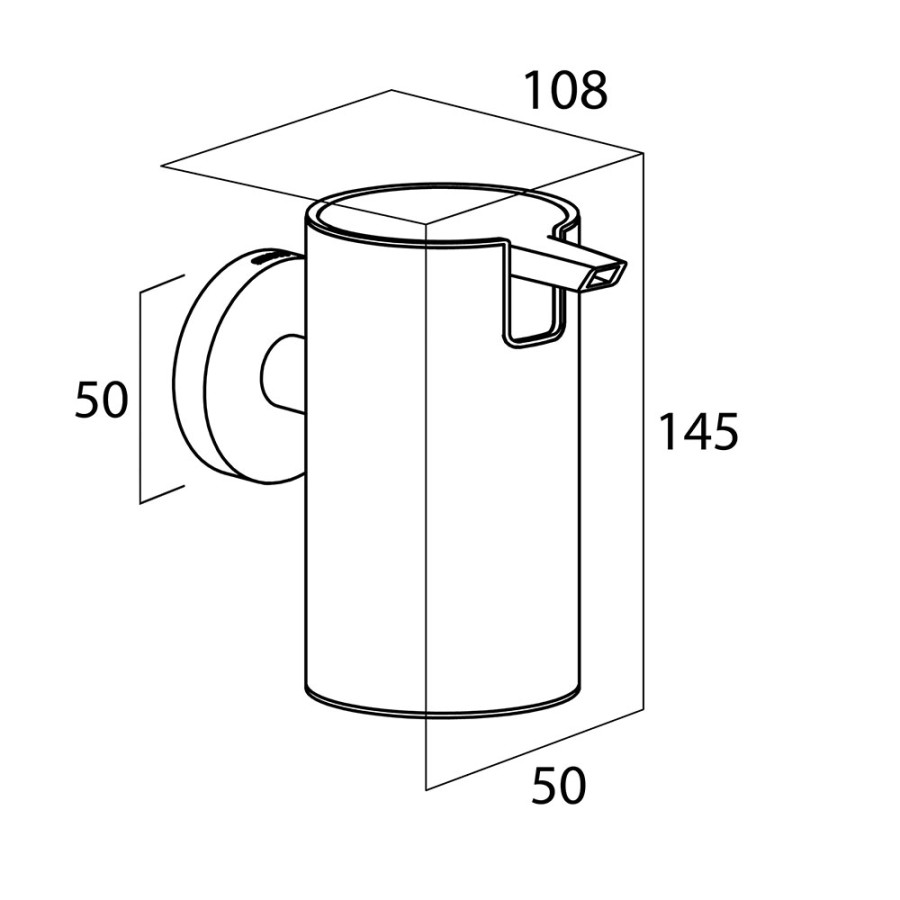 Tiger Boston Δοχείο Κρεμοσάπουνου Επιτοίχιο 240 ml Polished stainless steel 306330346