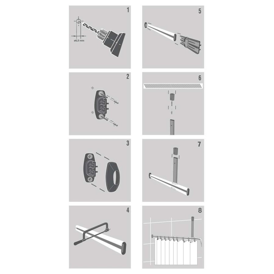 Easy roll mat aluminum βραχίονας μπάνιου γωνιακός Sealskin