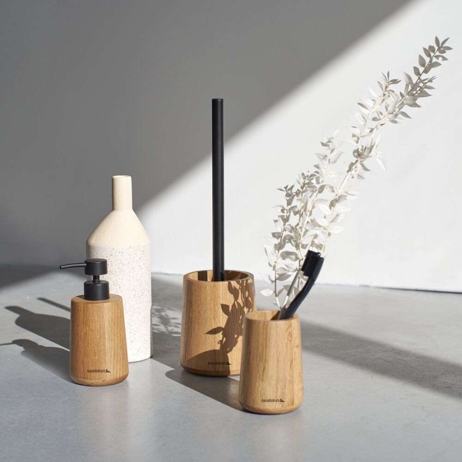 Earth oak set δοχείο κρεμοσάπουνου 150 ml & ποτήρι οδοντόβουρτσας Sealskin