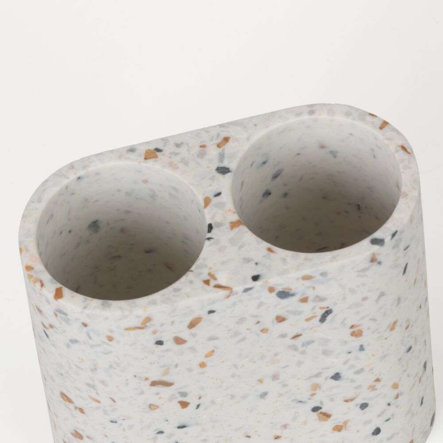 Blend terrazo διπλό ποτήρι οδοντόβουρτσας Sealskin