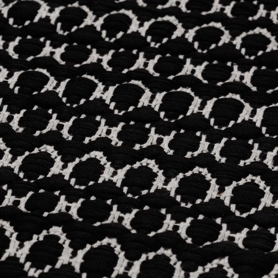 Boho 60x60 black πατάκι μπάνιου Sealskin