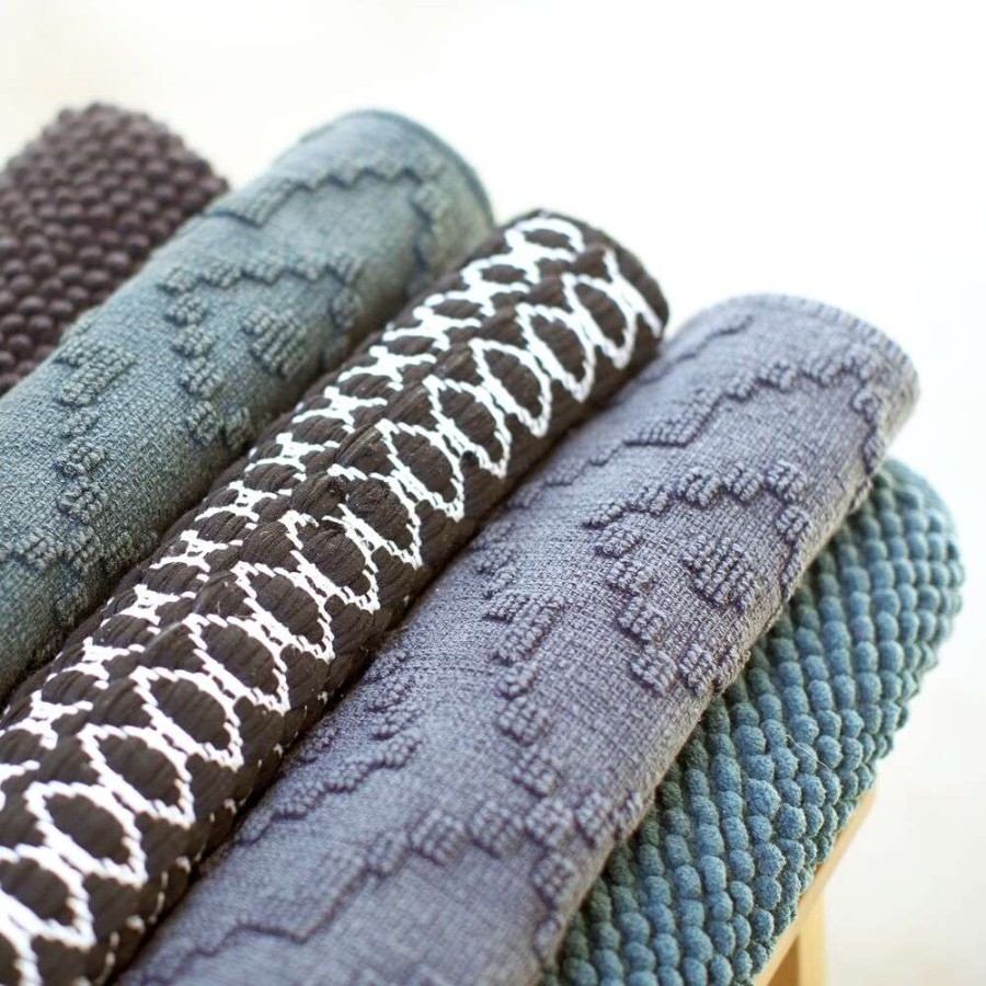 Boho 60x60 black πατάκι μπάνιου Sealskin