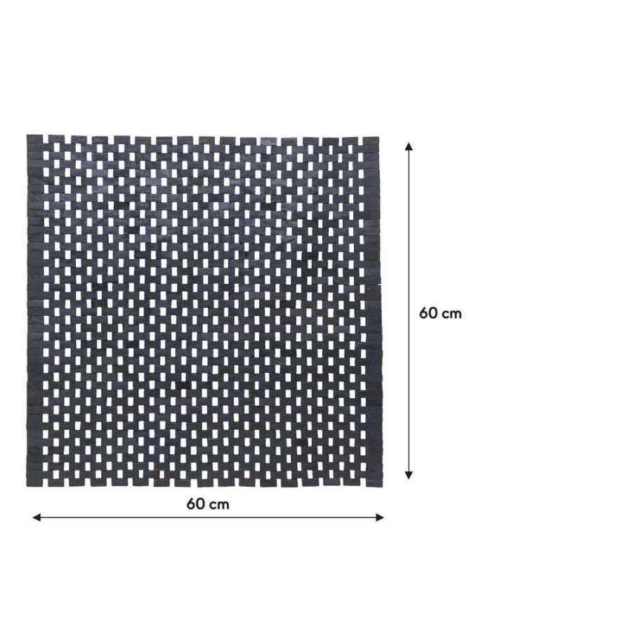 Woodblock 60x60 teak black πατάκι μπάνιου Sealskin