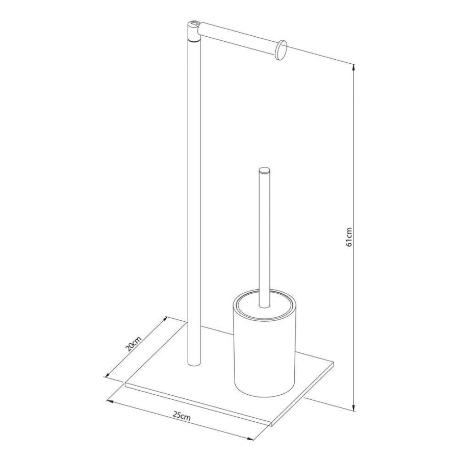 Tube 3rd version chrome σταντ χαρτιού υγείας + πιγκάλ Sealskin