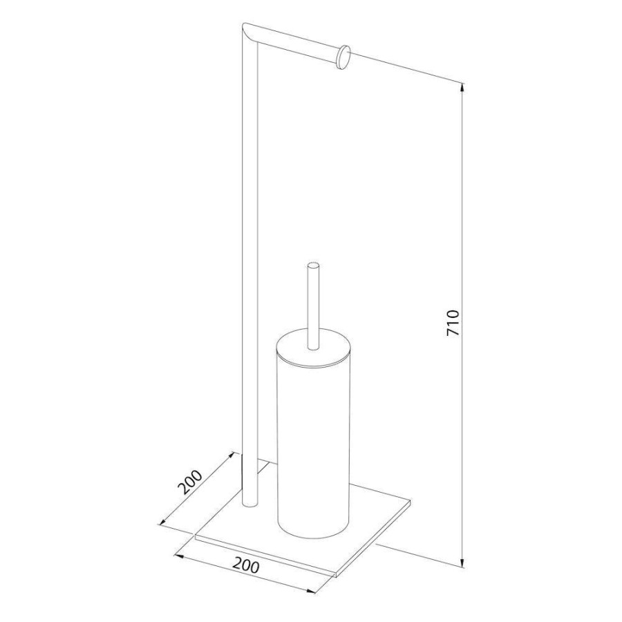Tube 2nd version white σταντ χαρτιού υγείας + πιγκάλ Sealskin