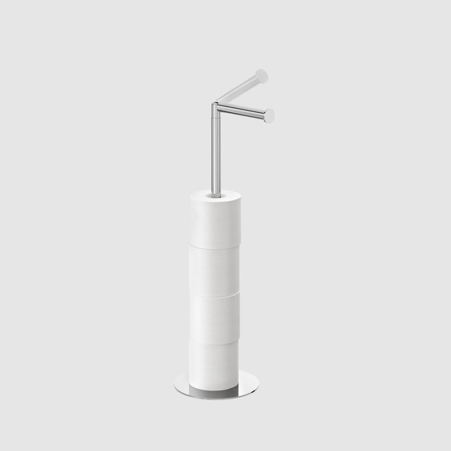 Industrial chrome χαρτοθήκη επιδαπέδια με θέση για ανταλλακτικά ρολά Sealskin