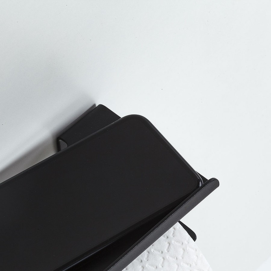 Tiger Colar Χαρτοθήκη με Ράφι Black 1314230746