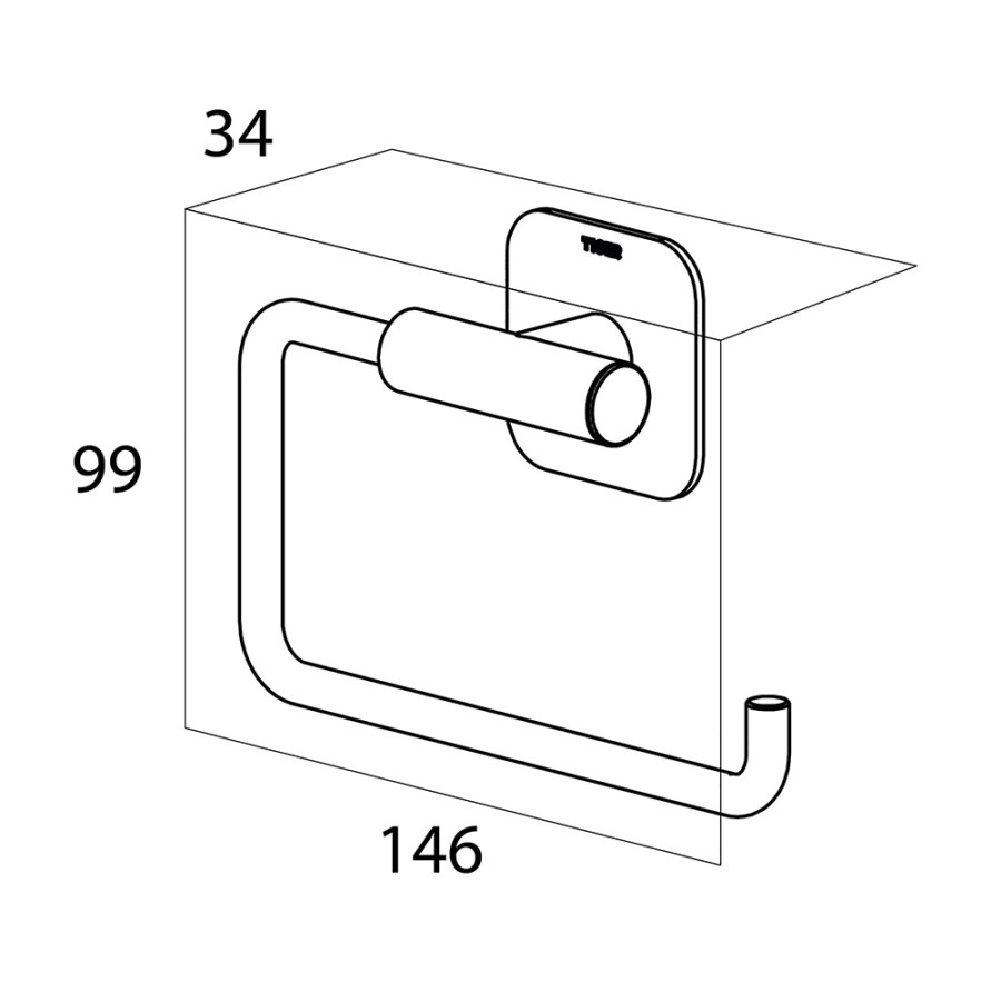 Tiger Colar Σετ Αξεσουάρ Τουαλέτας (Πιγκάλ Επιτοίχιο - Χαρτοθήκη - Άγκιστρο) Black 800134