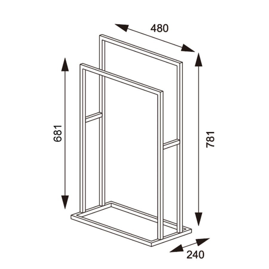 Carre white κρεμάστρα επιδαπέδια Sealskin