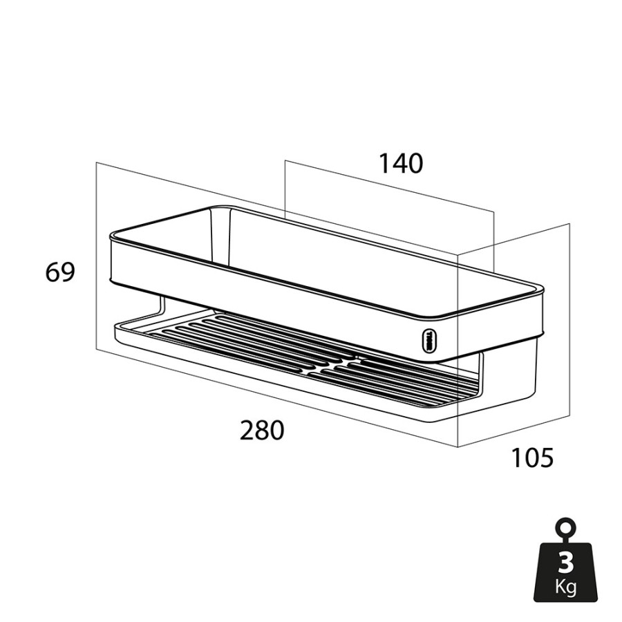 Tiger Cooper Ράφι 28 cm Black / Polished gold 800562
