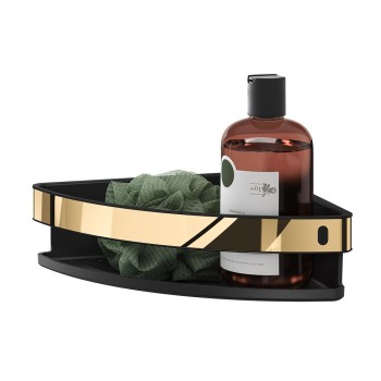Tiger Cooper Ράφι Γωνιακό 21 cm Black / Polished gold 800563