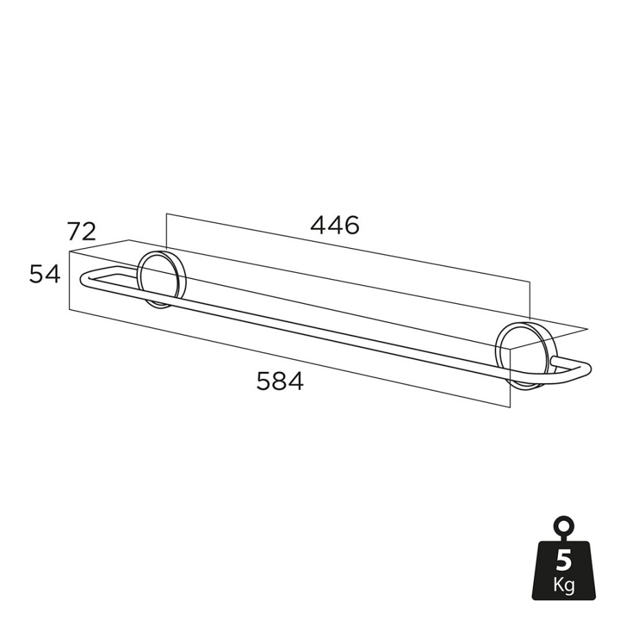 Tiger Ace Κρεμάστρα 58.4 cm Brushed stainless steel 800596