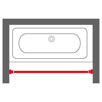 155-255 Ø 20 mm black βραχίονας μπάνιου πτυσσόμενος Sealskin