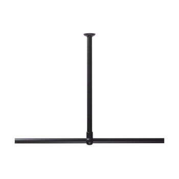 60 Ø 28 mm black στήριγμα οροφής για βραχίονα μπάνιου γωνιακό Sealskin