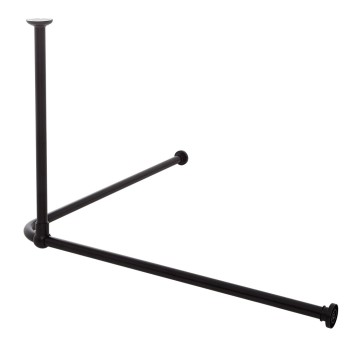 60 Ø 28 mm black στήριγμα οροφής για βραχίονα μπάνιου γωνιακό Sealskin