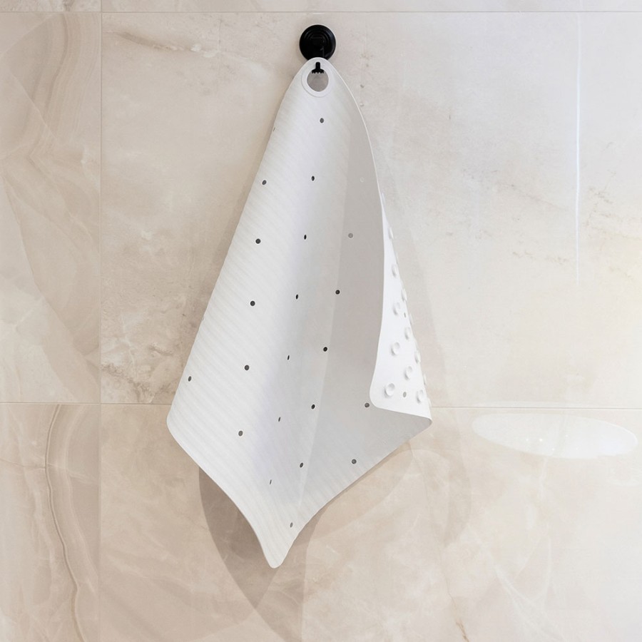 Ribb Αντιολισθητικό Πατάκι 55x55cm White with Black Hook Sealskin