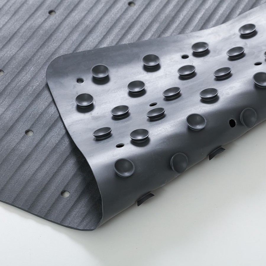 Ribb Αντιολισθητικό Πατάκι 55x55cm Anthracite with Black Hook Sealskin