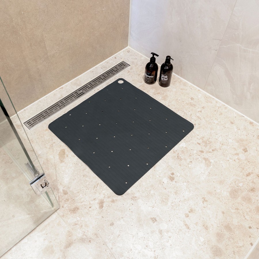 Ribb Αντιολισθητικό Πατάκι 55x55cm Anthracite with Black Hook Sealskin