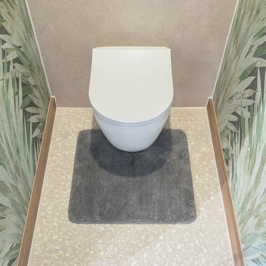 Cosima Πατάκι Λεκάνης 55x60cm Grey Sealskin