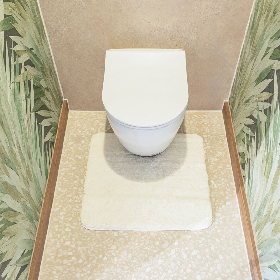 Cosima Πατάκι Λεκάνης 57x60cm Off-White Sealskin