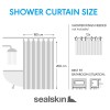 Cosima 180x200 grey κουρτίνα μπάνιου πλαστική Sealskin