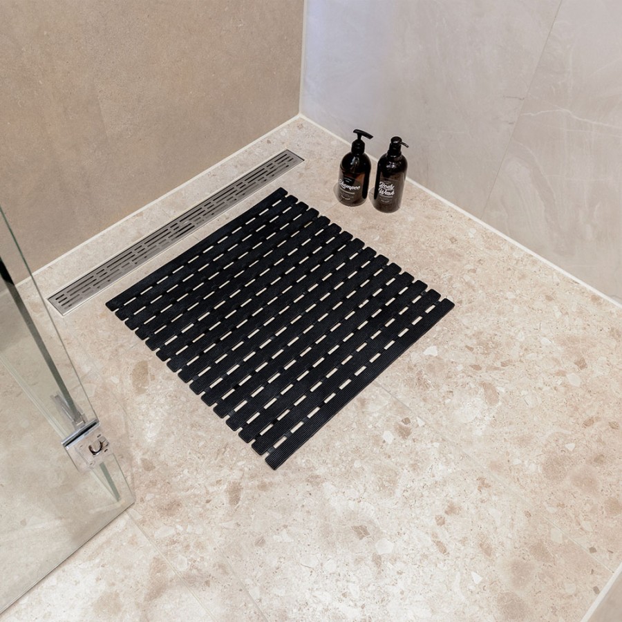 Nora Αντιολισθητικό Πατάκι 54x54cm Black Sealskin