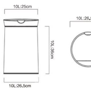 Αυτόματος Κάδος με Φωτοκύτταρο 10lt Μπλε Ø26,5x41,8cm MRShome