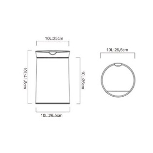 Αυτόματος Κάδος με Φωτοκύτταρο 10lt Κόκκινο Βουργουνδίας Ø26,5x41,8cm MRShome