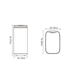 Αυτόματος Κάδος με Φωτοκύτταρο 8lt Κόκκινο Βουργουνδίας 18x28x37cm MRShome