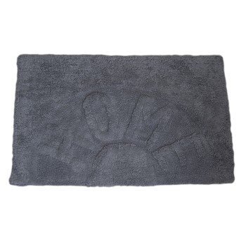 Πατάκι Μπάνιου ''HOME'' από 100% Βαμβάκι 50x80cm Γκρι MRShome