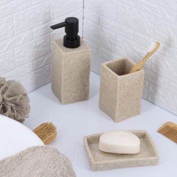 Ποτήρι Οδοντόβουρτσας Polyresin Μπέζ MRShome