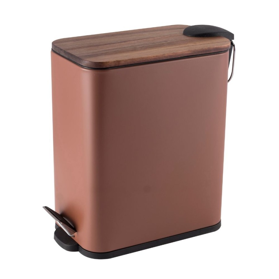 Σετ Κάδος Απορριμμάτων 5L Μεταλλικός Καφέ και Πιγκάλ MRShome